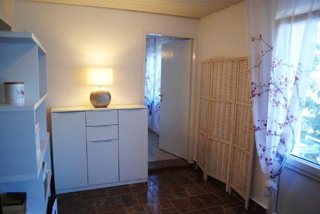 Der Durchgang zum Schlafzimmer